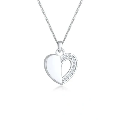 Afbeelding van Elli DIAMONDS Dameshart Hanger oneindigheid liefde met diamant (0,06 ct.) in 925 Sterling Zilver