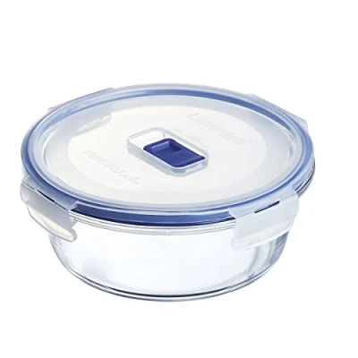Afbeelding van Luminarc Pure Box Active vershouddoos, rond, luchtdicht, glas, 15 x 7 cm, 92 cl, tweekleurig