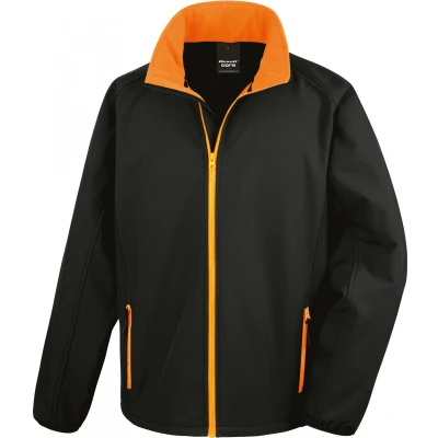 Afbeelding van Result Core Printable Soft Shell R231M Black / Orange 4XL