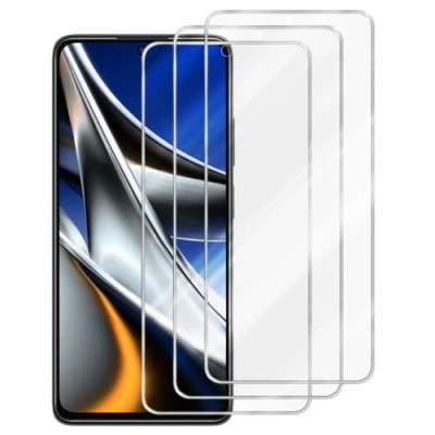 Afbeelding van Cadorabo 3x Pantser Film compatibel met Xiaomi Poco X4 Pro Beschermende in KRISTALHELDER Getemperd (Tempered) Display beschermend glas 9H hardheid 3D Touch