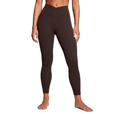 Afbeelding van CRZ Yoga Womens Butterluxe Cross Waist Workout Leggings 25&quot; V Crossover High Waisted Gym Hot Fudge Bruin M