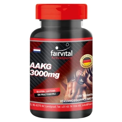 Afbeelding van Fairvital AAKG tabletten 1000mg L arginine alfa ketoglutaraat VEGAN 120