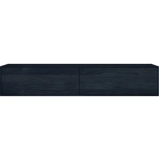 Afbeelding van Looox wooden facet 160cm 2 lades black wf1600bl