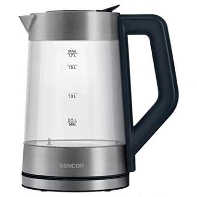 Afbeelding van Elektrische waterkoker met variabele temperatuur intern ledlicht, 1,7 l capaciteit, 2200 W, zilverkleurig