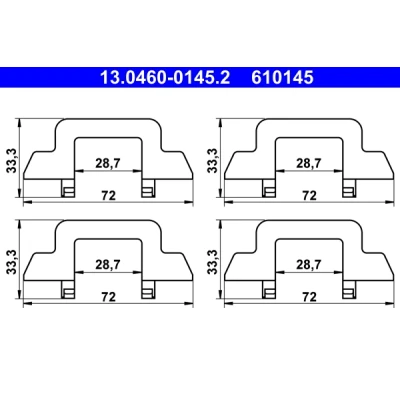 Afbeelding van ATE Rem montageset 13.0460 0145.2