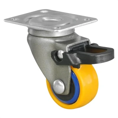 Afbeelding van WAGNER Design 3C Zwenkwiel/meubelwiel/transportwiel met bevestigingsplaat meerkleurig, zacht loopvlak, diameter Ø 25 mm,rem, max. belasting 12 kg 01232501