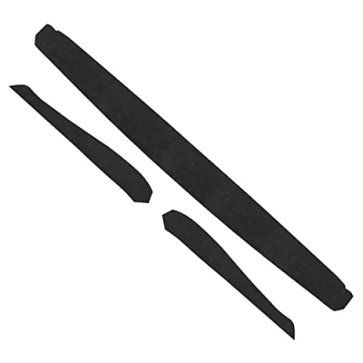 Afbeelding van Alfanxi Dashboard Wrap Cover &amp; Binnenkant Voordeur Trim Paneel Armsteun Alcantara Materiaal Compatibel met Tesla Model Y/3 (Zwart, Deurpaneel)