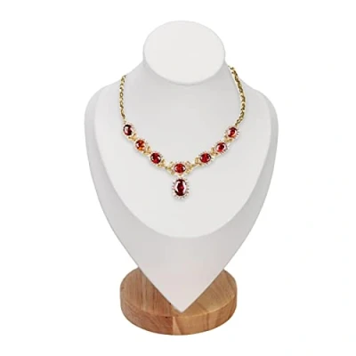 Afbeelding van Sieraden Buste Ketting Displaystandaard, Lederen Ezel Display Standaard Torenrek, Mannequin Standaard, Houder voor, 6.5x4.1x9.3in