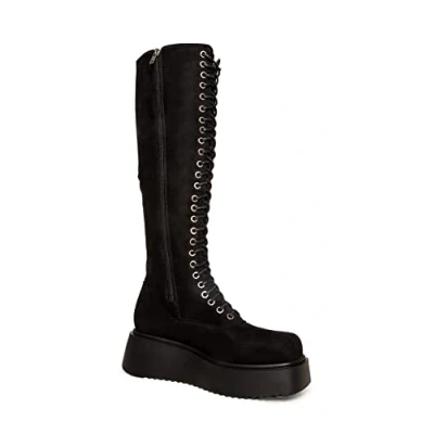 Afbeelding van LAMODA Inclusief Chunky Knee High Boots, EU 36, Black Suède, 36