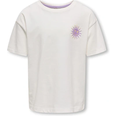 Afbeelding van Kids ONLY Kogjoy LIFE O NECK JRS Tshirt print Cloud dancer voor kinderen, Maat: 134/140,