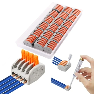 Afbeelding van CESFONJER 18 delige elektrische connectoren, automatische aansluitklemmen, snelle kabelconnector, compacte draadconnectoren, PCT 214 (4 poorten)