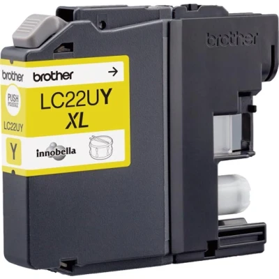 Afbeelding van Brother LC 22UY XL Inktcartridge Geel Hoge capaciteit