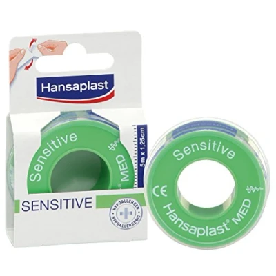 Afbeelding van Hansaplast Sensitiv pleister 5 m x 1,25 cm, 4 pack (4 1 stuks)