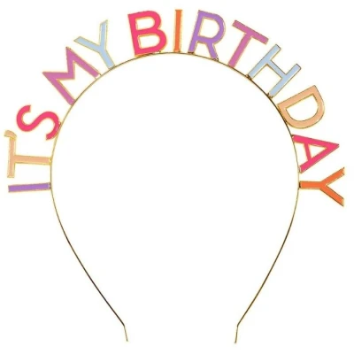 Afbeelding van Diadeem It&#039;s my Birthday roze Talking Tables