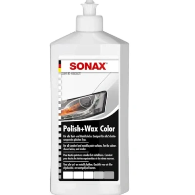 Afbeelding van SONAX Polish &amp; Wax Color wit (500 ml) met kleurpigmenten en wascomponenten Item nr. 02960000