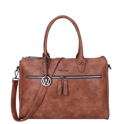 Afbeelding van Wimona Fabiana Two Dames Laptoptas cognac