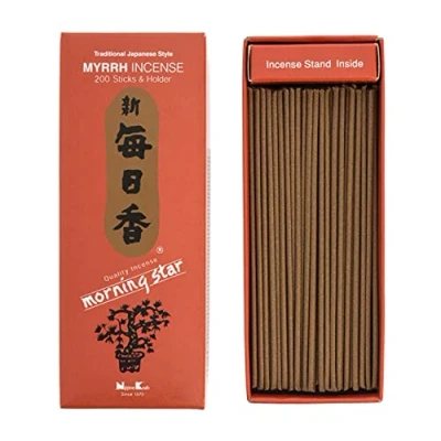 Afbeelding van Nippon Kodo Morning Star Mirra 200 wierookstokjes in Japanse stijl