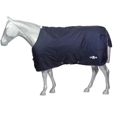 Afbeelding van Weatherbeeta Deken Saxon Defiant 600D Standard Neck Lite Navy/Wit 85/130
