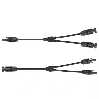 Afbeelding van MC4 Y Splitter Voor zonnepanelen Set 1x FF M + MM F Professionele kwaliteit Geconfectioneerde zonnepaneelkabel