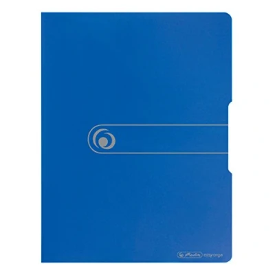 Afbeelding van Herlitz 11207347 zichtboek A4, 20 transparante hoezen, opgeplakt rugschild, ondoorzichtig blauw
