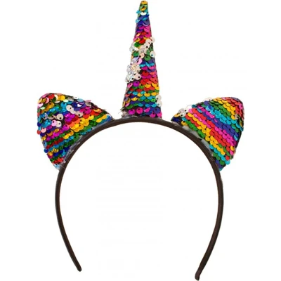 Afbeelding van Eenhoorn tiara regenboog glitters