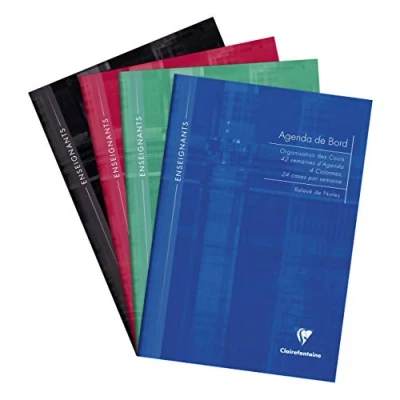 Afbeelding van Lerarenagenda hardcover 21x29,7cm (4 kolommen 24 vakken per week) 72 blad. Willekeurige kleur.