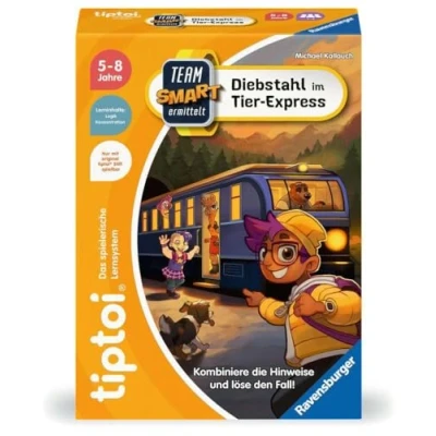 Afbeelding van Ravensburger tiptoi game 00226 Team SMART onderzoekt Diefstal in de dierensneltrein, fantastisch (Duits)