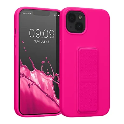 Afbeelding van kwmobile back cover voor smartphone Compatibel met Apple iPhone 13 1x beschermhoesje van kunststof In neon roze