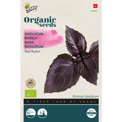 Afbeelding van Basilicum Red Rubin Buzzy Organic (BIO)