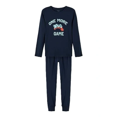 Afbeelding van NAME IT KIDS pyjama NKMNIGHTSET met all over print donkerblauw/turquoise/rood