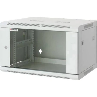Afbeelding van Intellinet 711722 19inch wandkast (b x h d) 570 370 450 mm 6 HE Grijs wit (RAL 7035)