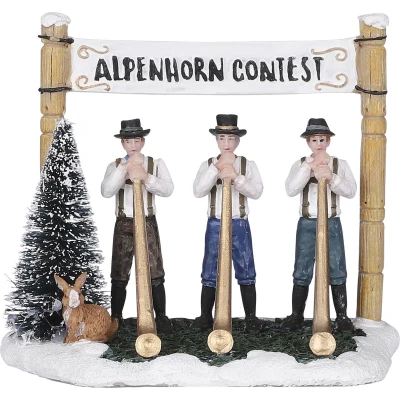 Afbeelding van Luville Kerstdorp Miniatuur Alpenhoorn Contest L12,5 x B8,5 H11 cm