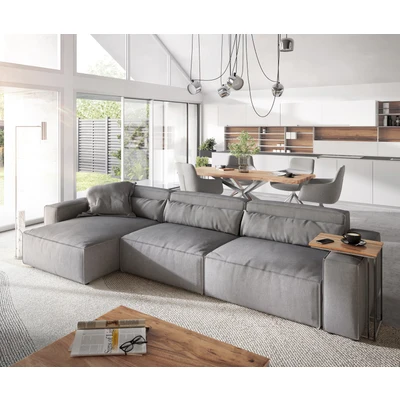 Afbeelding van Hoekbank Sirpio XL 370x170 cm microvezel grijs