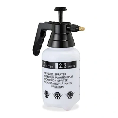 Afbeelding van Relaxdays drukspruit 1 l plantenspuit onkruidspuit druksproeier handspuit tuin