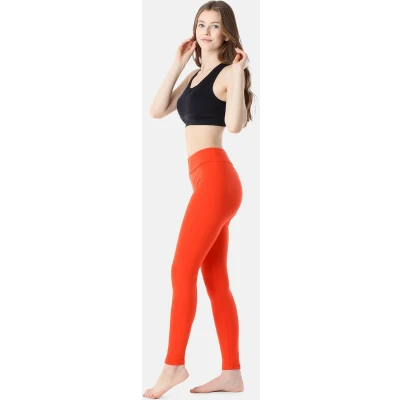 Afbeelding van Merry Style Dames Lange Leggings Sport Vrijetijdsbroek Sporbroek van Katonen Brede Taille MS MS10 429 LE Orange M