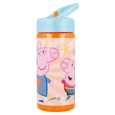 Afbeelding van Waterfles Peppa Pig Having fun Roze