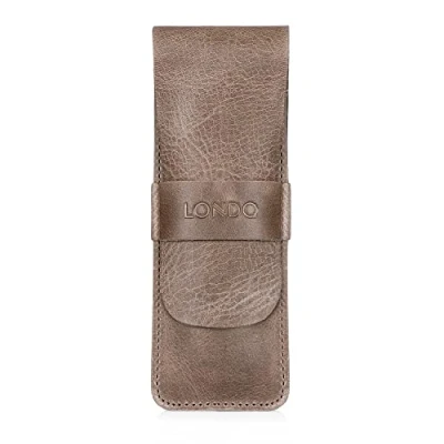 Afbeelding van Londo Echt lederen pen en etui met Tuck in Flap (Beige)