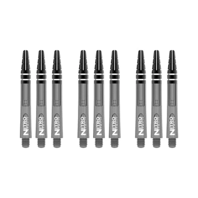 Afbeelding van RED DRAGON Nitrotech Zwart Tint Medium Dartschachten 3 sets per pakket (9 stengels in totaal)