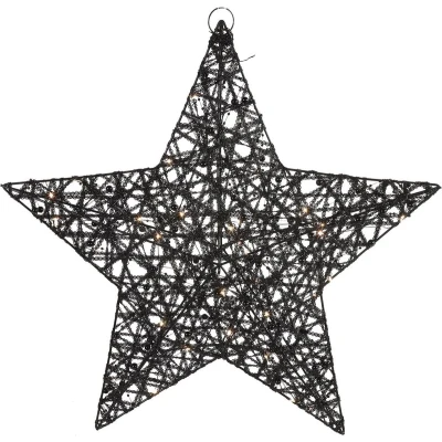 Afbeelding van Countryfield Kerstster Zwart Lille met LED timer Large
