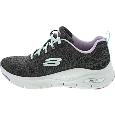 Afbeelding van Skechers Arch Fit Comfy Wave Black/Lavender 12 B (M)