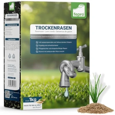 Afbeelding van 1 kg gazonzaad, droogbestendig, droogbestendig voor droog gras en schaduwgras, zaden, graszaad, snelkiemend, 40 m², ideaal nieuw zaaien nazaaien, graszaad