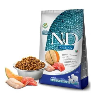 Afbeelding van Farmina N&amp;D Zalm, Kabeljauw &amp; Meloen Adult medi/maxi 2,5kg