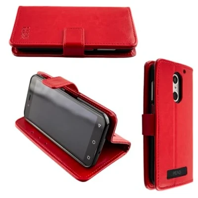 Afbeelding van caseroxx Telefoonhoes compatibel met PEAQ PSP 400 Bookstyle Case Wallet in rood