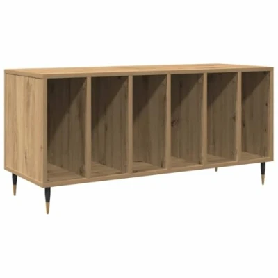 Afbeelding van vidaXL Record Kast Artisan Eiken Gefabriceerd Hout, Metaal