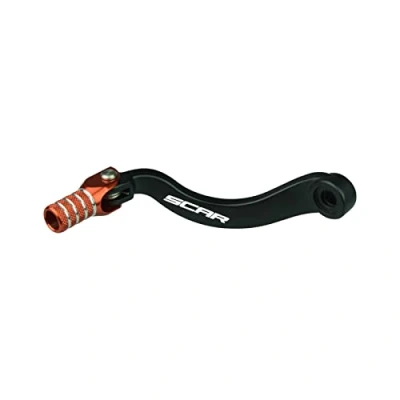 Afbeelding van Scar Gesmede Schakelpedaal Gekleurde Tip Zwart / Oranje KTM ENDURO690R ABS 2014 2016, 2019 Husqvarna 701 ENDURO 2016 2023 SUPERMOTO 2017 2018