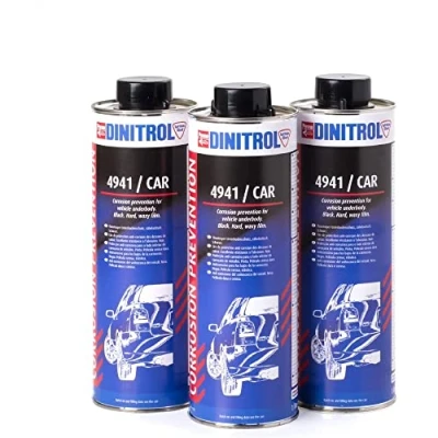 Afbeelding van DINITROL® 4941 Black Underbody Chassis Self Healing Wax Beschermende Coating 3 x 1 Liter Canisters (Schutz stijl schroefdop)