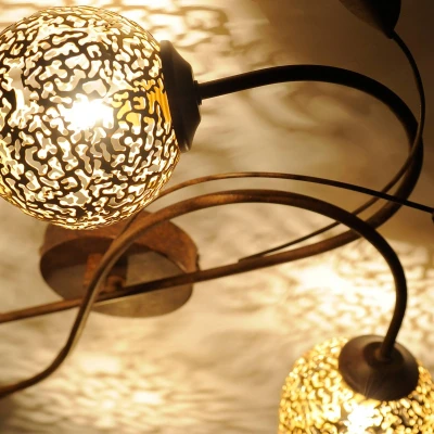 Afbeelding van Paul Neuhaus Plafondlamp GRETA Roest 4 Lichts