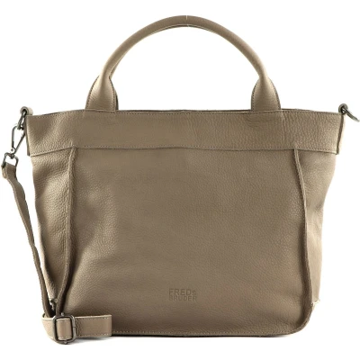 Afbeelding van FREDsBRUDER Leren Schoudertas Chinte Shopper Taupe