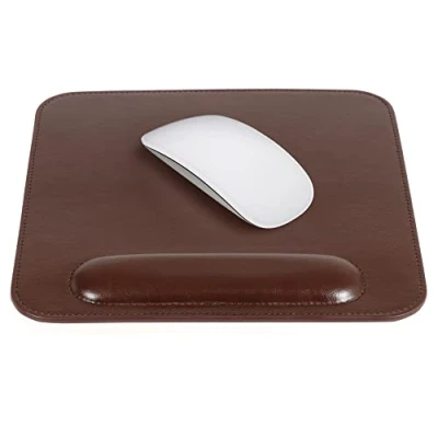 Afbeelding van Londo Leder Mousepad met Polssteun, Donkerbruin