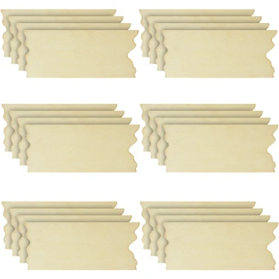 Afbeelding van Belle Vous 24 Pak Onbewerkt Houten Schijven L17,6 x B7,5 cm Blank Rechthoekig Bord Uitsnedes met Ruwe Randen Voor DIY Kunst &amp; Hobby, Pyrografie, Schilderen, Bruiloft Decoratie